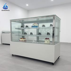 Enfriador de Panadería Industrial de 3 Niveles, Vitrina Exhibidora de Alimentos de Gran Capacidad con Ruedas Giratorias para Supermercado - Product Image 2