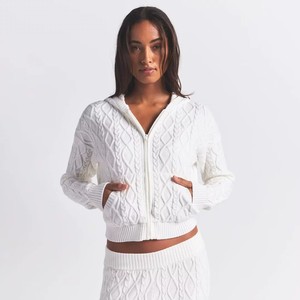 Ensemble de pulls automne/hiver, nouveau style - Tricot torsadé rétro, doux et confortable, manteau à capuche décontracté - Product Image 5