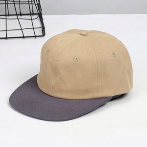 Casquette de baseball 6 panneaux en coton délavé, color-block, style hip-hop streetwear, pour skateboard, mode urbaine, cadeau promotionnel - Product Image 4