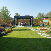 Sweet Home Outdoor Maßgefertigte Bioklimatische Pergola Aluminium Verstellbares Lamellendach Robuster Pavillon für Garten Terrasse Hinterhof