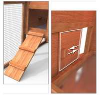 Vente chaude transfrontalière en bois maison pour animaux de compagnie jardin extérieur cages à poulets et villas pour la volaille