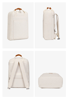 Sac à dos d'étudiant Fuliya personnalisé, couleur unie, grande capacité, léger, pour une utilisation quotidienne, le travail au bureau, les affaires, le transport d'ordinateur portable
