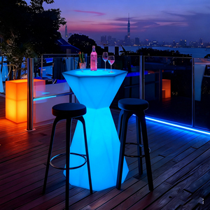 Table de <span class=keywords><strong>bar</strong></span> décorative LED directe d'usine Table de cocktail à changement de couleur pour restaurant en plein air et salle à manger intérieure pour bars - Product Image 4