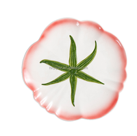 Service de table en porcelaine fine de style américain JIUWANG avec motif tomate et fruits – Vaisselle pour la rentrée scolaire