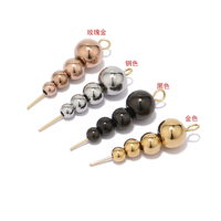 Cuentas espaciadoras redondas sin costuras rellenas de oro de 18 quilates reales de primera calidad para componentes de bricolaje accesorios de joyería suave