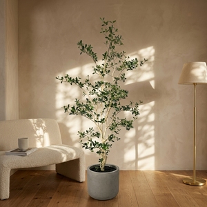 OH ARTS Arbre d'olivier artificiel haut de gamme, réaliste, type Faux Shady Lady Black Olive, en <span class=keywords><strong>pot</strong></span>, avec des branches délicates, pour un style Zen Nordique - Product Image 2