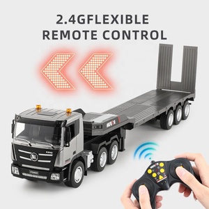 Camion <span class=keywords><strong>tracteur</strong></span> RC Huina 1318 1:18 avec télécommande 2,4 GHz, camion plateau <span class=keywords><strong>radiocommandé</strong></span> pour la construction, jouets RC - Product Image 4