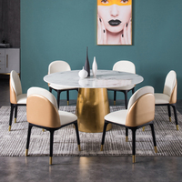 Chaises de salle à manger PURUO, style moderne et décontracté, en velours noir et beige, design italien de luxe, style européen, pour restaurant.