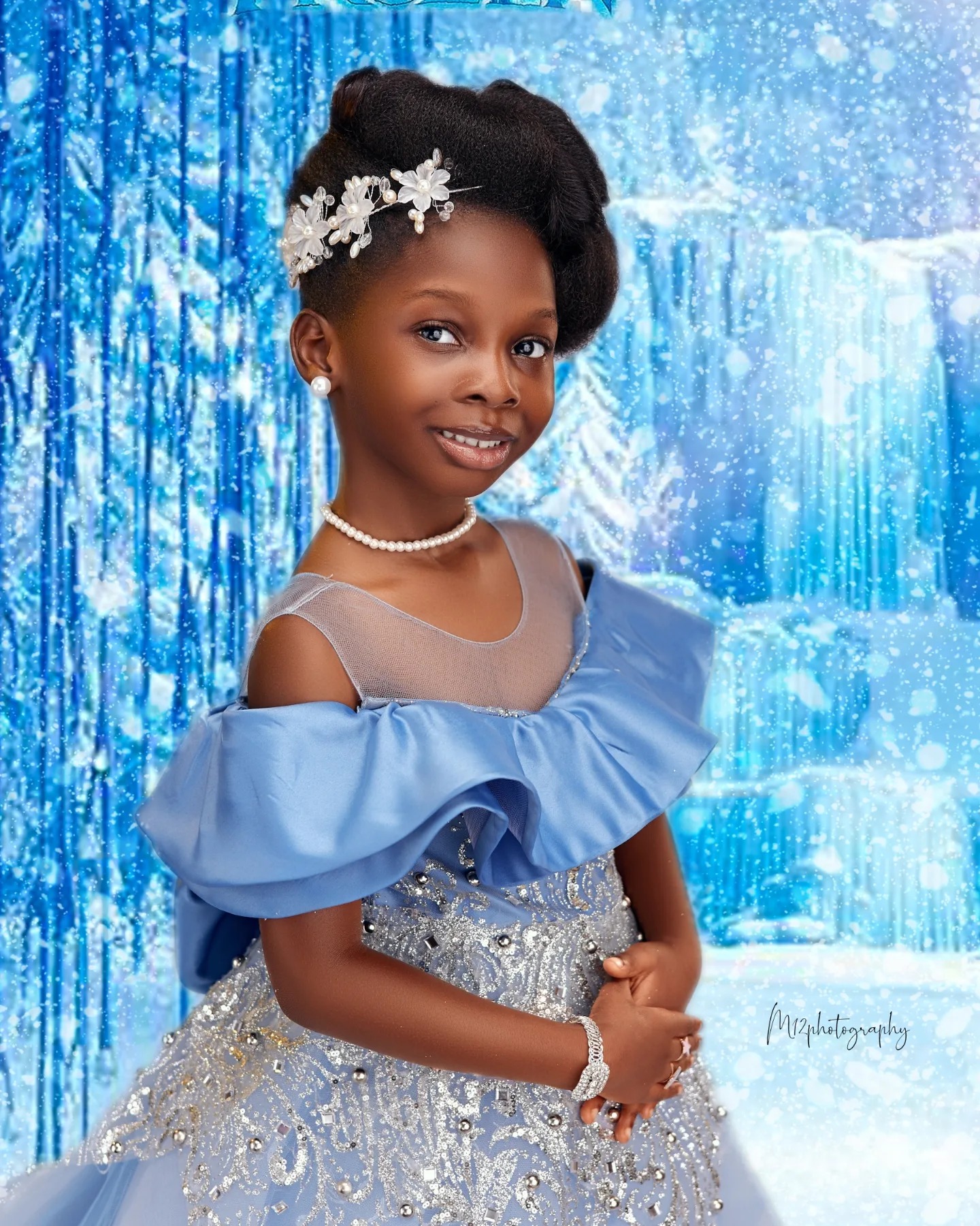 ice princess blue dress Girls Frozen Princess Athletic Dress | Ice Princess main image 1