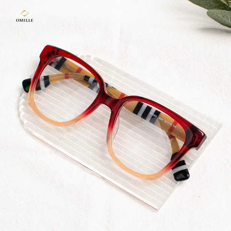 Manufacture Wholesale Acetate Frame Big Eyewear Optical Frames for Myopia