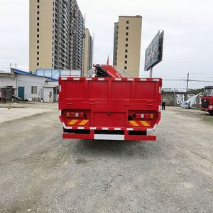 Camion à plateau large Shacman Delong avec grue à bras pliable de 16 tonnes pour le levage et le transport - Product Image 3