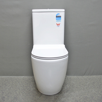 MWD Watermark Australia Suite de Toilettes Deux Pièces Dos au Mur sans Bride avec Chasse d'Eau WC Sanitaire au Sol pour Salle de Bain