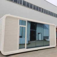 Toilettes publiques écologiques mobiles pour zones touristiques, modèle Apple Warehouse, très prisées sur internet, en métal sculpté, finies et assemblées