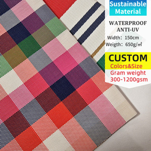 स्टार्ंक चेक स्विंग हैममॉक टेस्लिन जाली कपड़े आंसू प्रतिरोध टिकाऊ जलरोधी विनाइल बुना हुआ पट्टी पानी हैममॉक कपड़े - Product Image 2