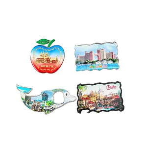 Grosir cetakan beberapa bentuk 3d Souvenir magnet kulkas dari seluruh dunia