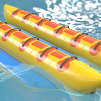 Tube remorquable de siège gonflable de bateau de banane pour la pompe électrique de lac résidentiel incluse jeu d'eau flottant pour l'usage de parc aquatique