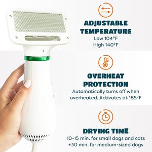 Ama-zon EE. UU. Gran oferta 2 en 1 aseo portátil con cepillo rebanador de autolimpieza temperaturas ajustables cepillo secador de pelo para perros y Mascotas - Product Image 2