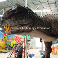 Carnotaure animatronique de parc à thème, modèle de dinosaure pour exposition dans un parc à dinosaures