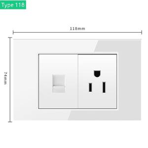 Enchufe de Pared Tipo 118 para Estados Unidos/Australia con Carga Rápida USB, Interruptor Eléctrico de Pared con Cable Negro USB Tipo C - Product Image 6