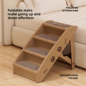 Escaleras para Mascotas, Cama para Perros, Escalera Antideslizante, Peldaños Inclinados Plegables, Fácil Instalación, Sofá para Perros Pequeños y Mayores - Product Image 1