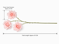 Fleurs artificielles YM Wholesale Real Touch, 3 têtes de roses bordeaux, roses en soie blanches de haute qualité pour la décoration de la maison et les décorations d'événements