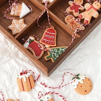 Décorations de Noël nordiques : pendentifs pour sapin en PVC, bonhomme en pain d'épices, canne à sucre, flocons de neige
