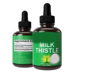 Organic Milk Thistle Extract Liquid Drops Liver Detox Support Vegan Herbal Supplement Pure Milk Thistle Tincture Hangover Drops