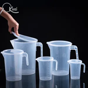 Laboratory 250ml 500ml 1000ml 2000ml 3500ml 5000ml Plastic Measuring Beaker Cups