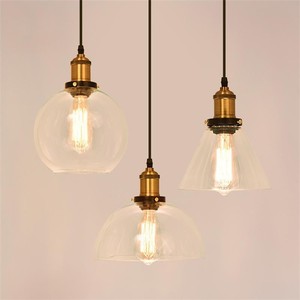 Nordic Retro Minimalist Transparent Glass Pendant <b>Light</b> Round Led Home Dining Room Lighting - Product Image 3