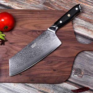 Cuchillo de <span class=keywords><strong>Carnicero</strong></span> Profesional FINDKING de 7 Pulgadas, Acero Damasco Japonés de 67 Capas, Cuchillo de Cocina Superafilado para Chef - Product Image 5