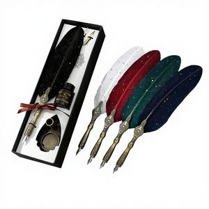 Set Regalo Aziendale di Lusso Fatto a Mano: Penna Stilografica con Pennino in Acciaio Inossidabile, Portapenna e <span class=keywords><strong>Inchiostro</strong></span> Personalizzato <span class=keywords><strong>per</strong></span> Uffici Aziendali - Product Image 4