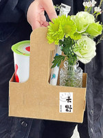 Boîte cadeau de Noël, support jetable pour gobelet de thé au lait, emballage floral pour café à emporter, gaufrage floral personnalisé, pelliculage brillant