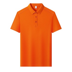 Men's Polyester <b>Polo</b> Shirt Solid Color Short Sleeve Breathable Summer Work Uniforms - Product Image 5