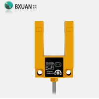 Capteur photoélectrique de type U BXuan, trois fils, NPN NC, 12-24VDC, montage encastré, 3-5 °   Angle de vision, temps de réponse de 2 ms pour la détection