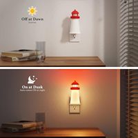 Lampe de chevet pour enfants LOHAS, veilleuse avec capteur crépusculaire, variateur d'intensité, à brancher, veilleuse 3D Beacon pour chambre à coucher, salle de bain, couloir