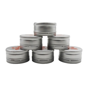 28mm Pilfer Proof Aluminium <strong>Bottle</strong> <strong>Caps</strong> for Beverage <strong>Bottles</strong> Customized logo <strong>Caps</strong> - Product Image 3