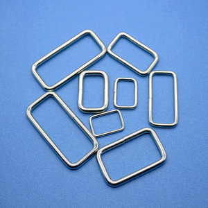 Hebilla cuadrada metálica para bolsos, accesorios de ropa, hebilla de anillo de conexión duradera para correas, marco de cincha de dos posiciones - Product Image 1