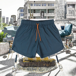Pantalones Cortos de Verano Personalizados para Hombre, Mezcla de Algodón, 5 Pulgadas de Entrepierna, Estampado Casual Elegante, Cintura Elástica, Antiarrugas, Transpirables - Product Image 3