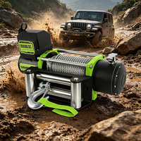 Treuil électrique tout-terrain 10000 Lbs 5.6HP 12V/24V, treuil automobile avec câble de 26M, couleur personnalisée, pour grue automobile et récupération d'urgence