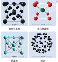 Juego de Modelos Moleculares de Química Orgánica, Kit de Modelos de Estructura Atómica y Retícula Cristalina para la Enseñanza de Química en Secundaria y Universidad