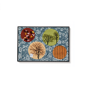 Tapete de Piso Circular con Estampado Plano de 38x58cm, Tapete para Puerta de Colores Mixtos - Product Image 2
