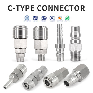 <span class=keywords><strong>Raccord</strong></span> pneumatique en acier inoxydable de type C connecteur de <span class=keywords><strong>compresseur</strong></span> de tuyau d'air coupleur à dégagement <span class=keywords><strong>rapide</strong></span> <span class=keywords><strong>raccord</strong></span> autobloquant - Product Image 5