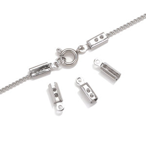 Nút bịt đầu dây da mạ vàng PVD 18K bằng thép không gỉ 1/2/3/4/5mm, phụ kiện làm vòng tay tự chế - Product Image 2