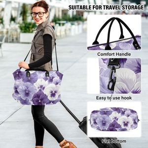 Bolsa de Gimnasio con Estampado Hawaiano Personalizado Puakenikeni Hau, Ligera, para Viaje, con Neceser, Venta al Por Mayor - Product Image 6