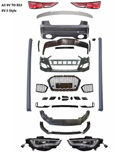 Kit de Carrocería Completo Estilo <span class=keywords><strong>RS3</strong></span> 8V.5 para Audi <span class=keywords><strong>A3</strong></span> <span class=keywords><strong>S3</strong></span> 8V 2013 2014 2015 2016, Parachoques Delantero y Trasero, Faros LED - Product Image 1