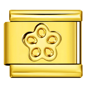 Eslabones de Acero Inoxidable Chapados en Oro con Dijes de Corazón, Huella de Oso y Símbolo de Paz, Accesorios DIY para Pulseras, Joyería Unisex 10mm - Product Image 3