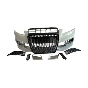 Kit carrosserie pour pare-chocs avant Audi A6 C6 RS6 avec calandre, cache-phares antibrouillard, lèvre avant ABS 2005-2012 - Product Image 3