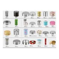 Cylindre moulu rond vide de qualité alimentaire café/thé boîtes en aluminium couvercle en étain boîtes hermétiques pour supplément poudre étain