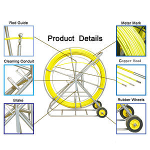Varillas <span class=keywords><strong>de</strong></span> Empuje para Cables <span class=keywords><strong>de</strong></span> Fibra Óptica <span class=keywords><strong>de</strong></span> 8 mm y 100 m, con Núcleo Rastreable, para Instalación y Mantenimiento <span class=keywords><strong>de</strong></span> Equipos <span class=keywords><strong>de</strong></span> Telecomunicaciones - Product Image 6