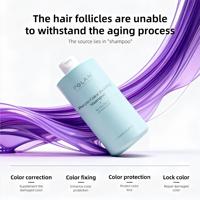 POLAN Organic 500ml Shampooing de verrouillage violet pour le commerce extérieur Crème Forme Protection des couleurs et élimine le jaunissement Blanchiment Teinture